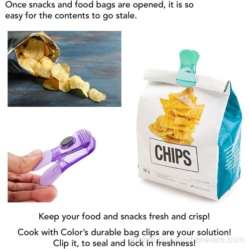 Food Bag Clips Multi-Purpose Plastic Magnetic Bag Clips Manufactory